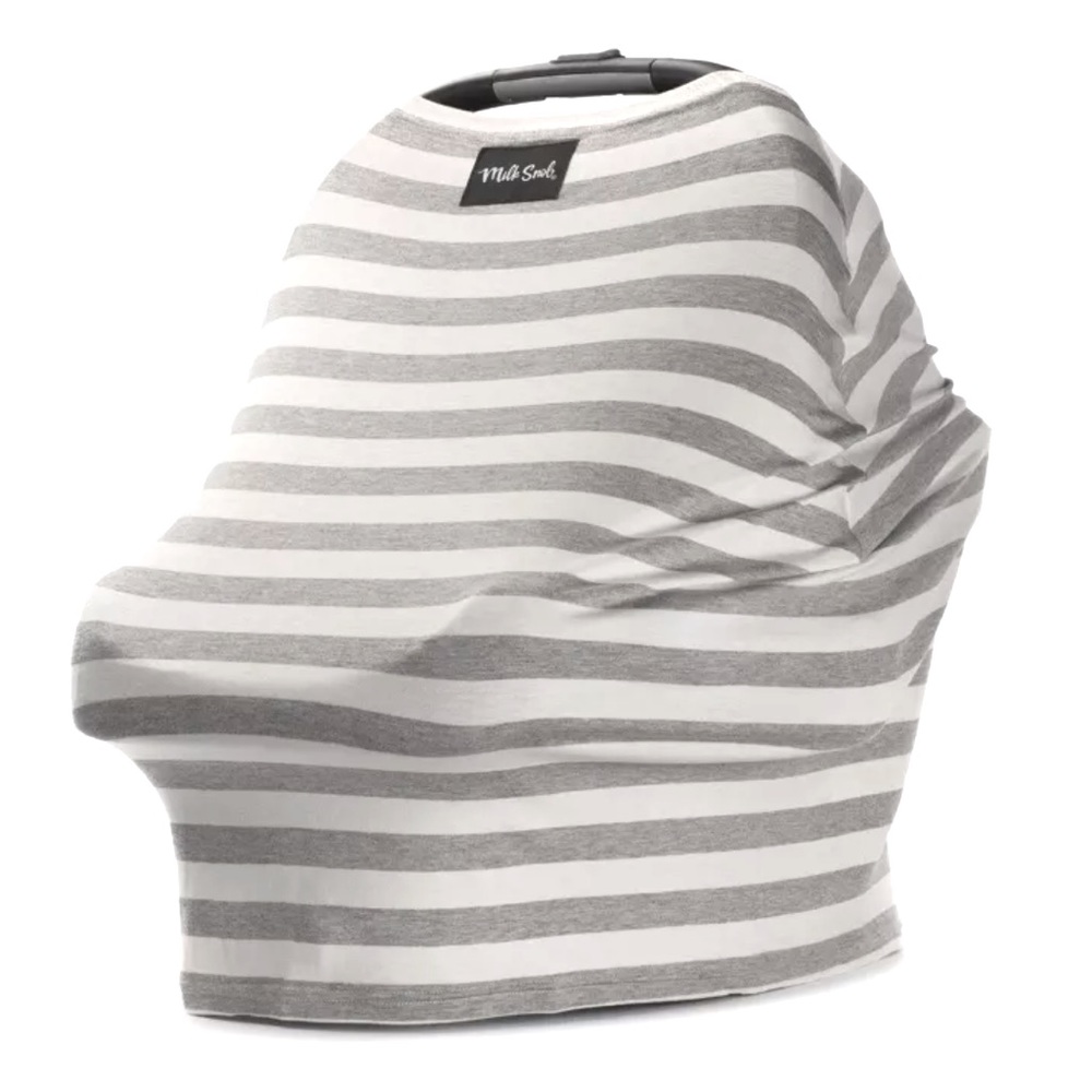 Milk Snob® Multi-Use Car Seat Cover in Cream/Grey Stripe - PERFECT CONDITION